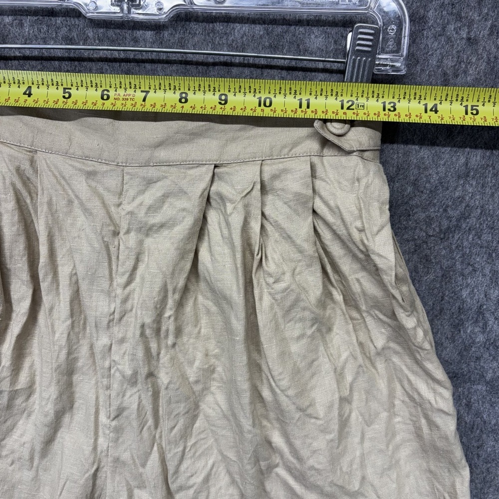Vintage Brooks Brothers Linen Shorts Women's 4 24 x 10 Tan Harem Preppy - Picture 2 of 8